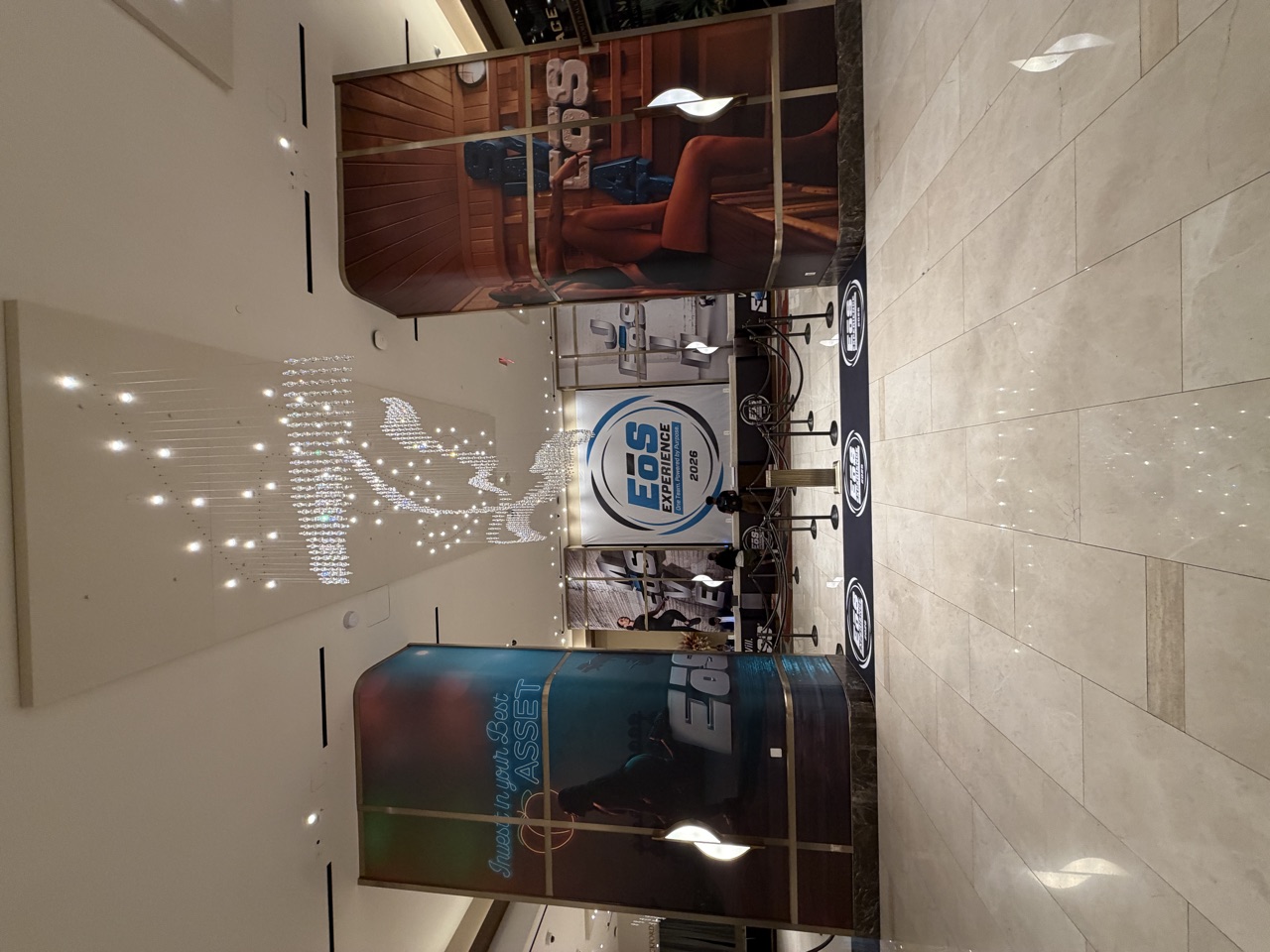 EoS Experience 2026 conference graphics at Resorts World — Las Vegas, NV