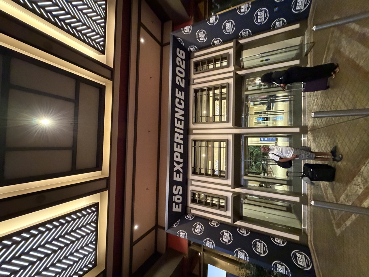 EoS Experience 2026 conference graphics at Resorts World — Las Vegas, NV