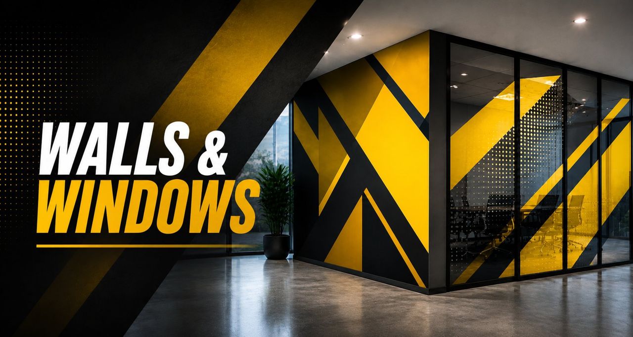 Wall and window graphics — Interior wall and glass graphics install