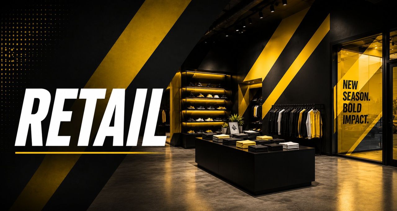 Retail graphics — Storefront and in-store branding install